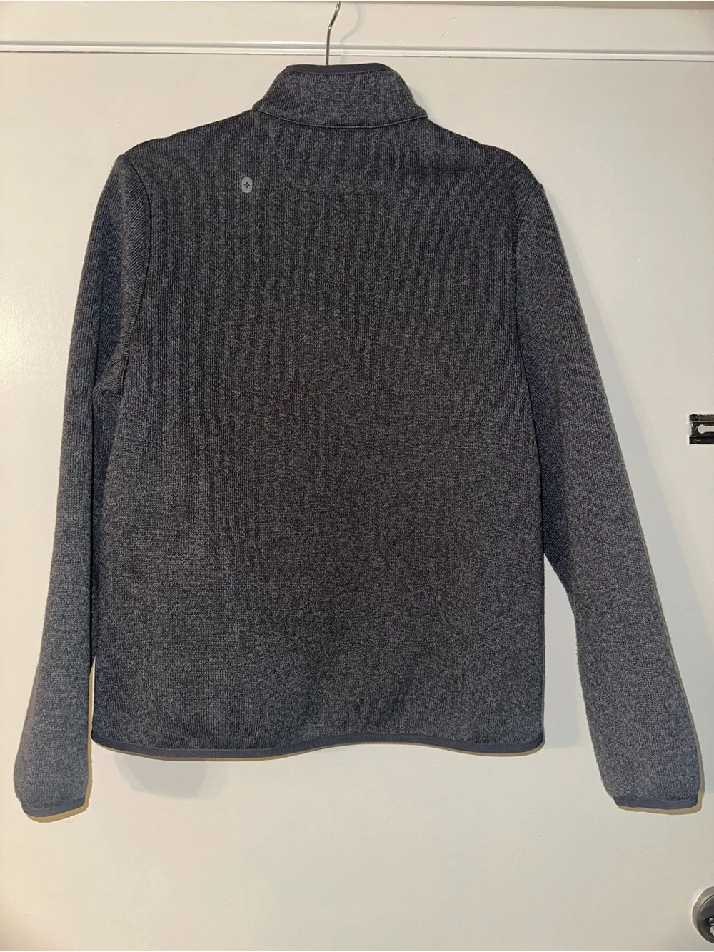 Figs Men's Heathered Dark Gray Quarter-Zip Sweater